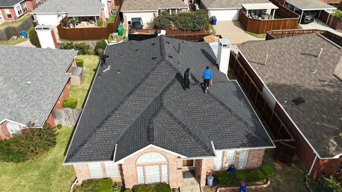 Slate & Tile Roof Repair work in progress on a Cedar Rapids property
